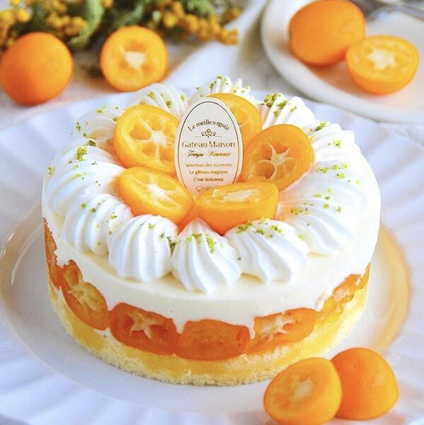Orange Melody - Honey soaked oranges inside house made whipped cream atop an orange spice pound cake and decorated with house made whipped cream, orange zest and candied orange slices.
